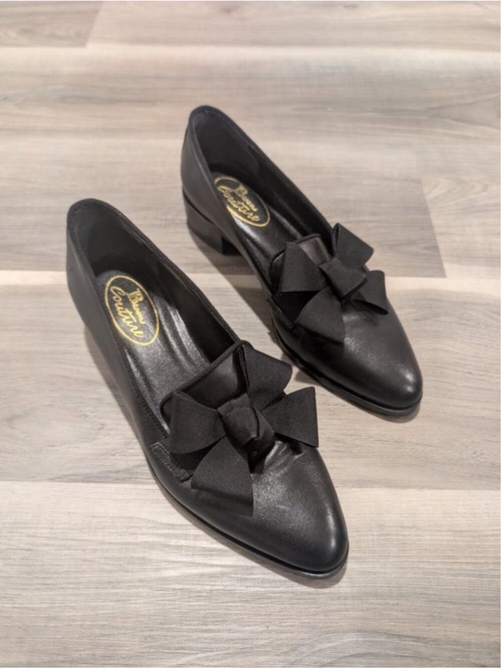 Browns Couture | Tulip Leather Grosgrain Bow Loafer In Black